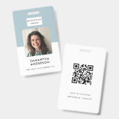 Modernes Büro für minimale ID-Karte Ausweis (Vorder- & Rückseite)