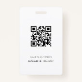 Modernes Büro für minimale ID-Karte Ausweis (Rückseite)