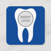 Modernes Büro für Zahn-Logos Quadratische Visitenkarte (Vorderseite)