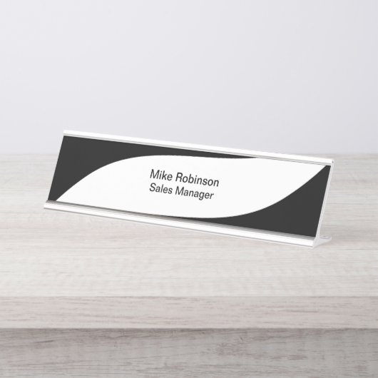 Modernes Büromanagement Schreibtischnamensplakette (Vorderseite )