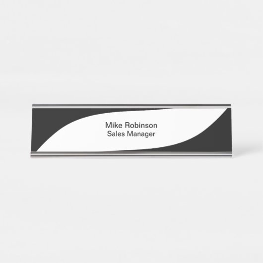Modernes Büromanagement Schreibtischnamensplakette (Vorderseite )