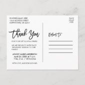 Modernes Bürsten-Skript-neue Baby-Liebe und Ankündigungspostkarte (Rückseite)