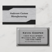 Modernes Bürstenmetall Visitenkarte (Vorne/Hinten)