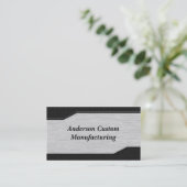 Modernes Bürstenmetall Visitenkarte (Stehend Vorderseite)