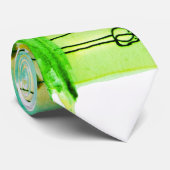 Modernes Business Abstrac Orange Green Krawatte (Gerollt)