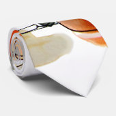 Modernes Business Abstrakt Muster Watercol Orange Krawatte (Gerollt)