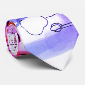 Modernes Business abstrakt pink blau Krawatte (Gerollt)