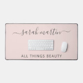 Modernes Business-Blush Pink Elegante Schreibtischunterlage (Tastatur & Maus)