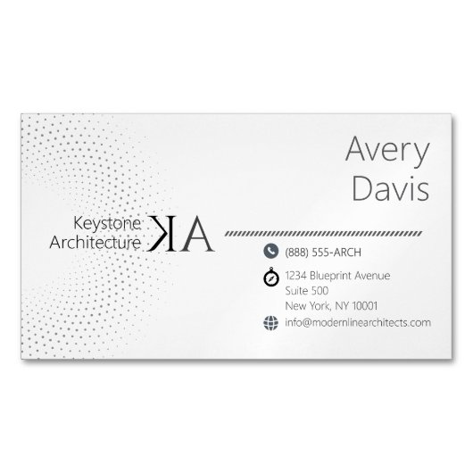 Modernes Business Card Magnet für Minimalistische (Vorderseite)