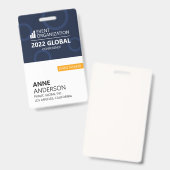 Modernes Business Conference Event Abzeichen Ausweis (Vorder- & Rückseite)