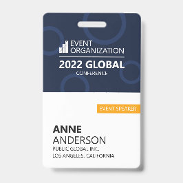 Modernes Business Conference Event Abzeichen Ausweis