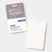 Modernes Business Conference Event Abzeichen Ausweis (Vorder- & Rückseite)