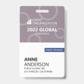 Modernes Business Conference Event Abzeichen Ausweis (Vorderseite)