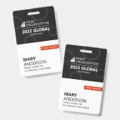 Modernes Business Conference Event #custom Ausweis (Vorder- & Rückseite)