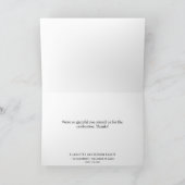 Modernes Business dank Karte (Innenseite)