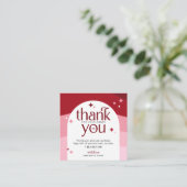 Modernes Business dank Kartenbestellung Retro Quadratische Visitenkarte (Stehend Vorderseite)