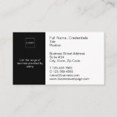 Modernes Business, Firmenlogo in Schwarz und Weiß Visitenkarte (Vorderseite)