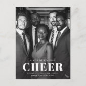 Modernes Business Foto Holiday Postkarte (Vorderseite)