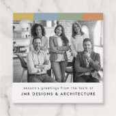 Modernes Business Foto Weihnachten Geschenkanhänger (Vorderseite)