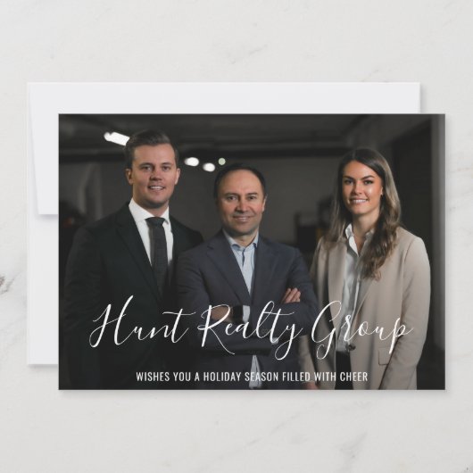 Modernes Business Foto Weihnachten im Unternehmen (Vorderseite)