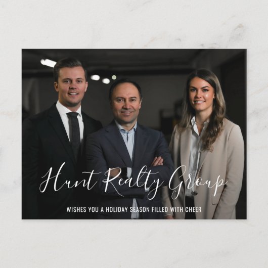 Modernes Business Foto Weihnachten im Unternehmen (Vorderseite)