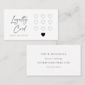 Modernes Business-Herz 10 Artikel Treuekarte (Vorne/Hinten)