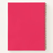 Modernes Business Hot Pink Gold Monogram Notebook Notizblock (Rückseite)