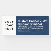 Modernes Business-Logo Beruflich 2.5'x6' Banner (Horizontal)