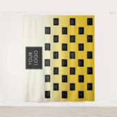 Modernes Business-Logo Gelb Ombre Fair Background Wandteppich (Vorderseite)