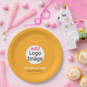 Modernes Business-Logo Macaroni & Käse Hue Pappteller (Party)