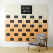 Modernes Business Logo Orange Ombre Fair Backgroun Wandteppich (Beispiel (Horizontal))