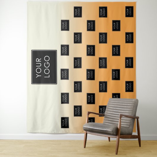 Modernes Business Logo Orange Ombre Fair Backgroun Wandteppich (Beispiel)