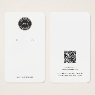 Modernes Business-Logo QR-Code-Ohrhänger-Anzeigeka