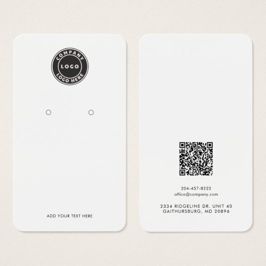 Modernes Business-Logo QR-Code-Ohrhänger-Anzeigeka (Vorne & Hinten)