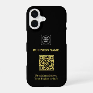 Modernes Business-Logo QR-Code Promo iPhone Case 16 Hülle