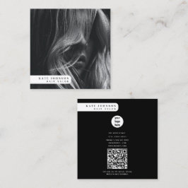 Modernes Business Logo-Salon Fotograf Foto Quadratische Visitenkarte