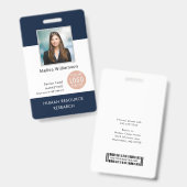 Modernes Business-Logo und Mitarbeiter-Foto-ID Ausweis (Vorder- & Rückseite)