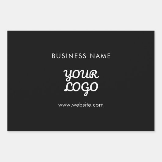 Modernes Business-Logo und Text | Editierbare Farb Geschenkpapier Set (Vorderseite 3)