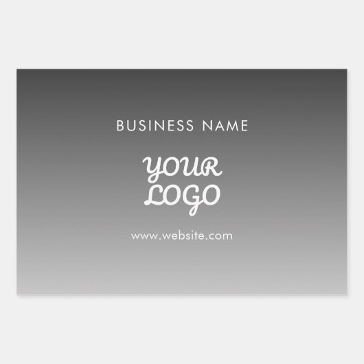 Modernes Business-Logo und Text | Editierbare Farb Geschenkpapier Set (Vorderseite 3)