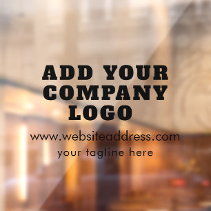 Modernes Business-Logo und Website nach Maß Fensteraufkleber
