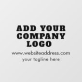 Modernes Business-Logo und Website nach Maß Fensteraufkleber (Blatt)