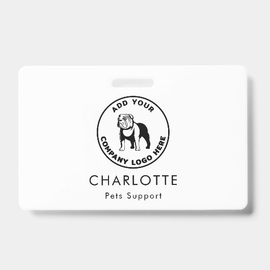 Modernes Business Logo VIP Tech Custom Ausweis (Vorderseite)