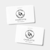 Modernes Business Logo VIP Tech Custom Ausweis (Vorder- & Rückseite)