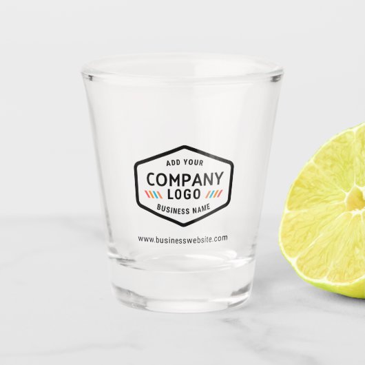 Modernes Business-Logo-Website Minimalistisch Schnapsglas (Vorderseite)