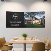 Modernes Business-Logo Werbung Foto Black 6' Banner