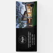 Modernes Business-Logo Werbung Foto Black 6' Banner (Vertikal)