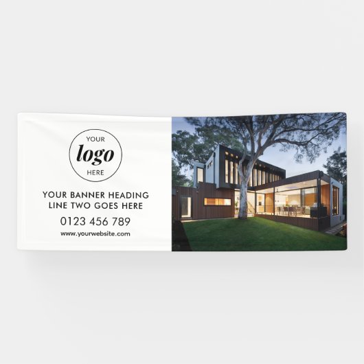 Modernes Business-Logo-Werbung Hintergrund Foto 6 Banner (Horizontal)