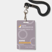 Modernes Business Seminar Konferenz Abzeichen Ausweis (Vorderseite mit Lanyard)