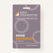 Modernes Business Seminar Konferenz Abzeichen Ausweis (Vorderseite)