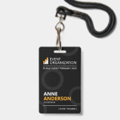 Modernes Business Seminar Konferenz Abzeichen Ausweis (Vorderseite mit Lanyard)